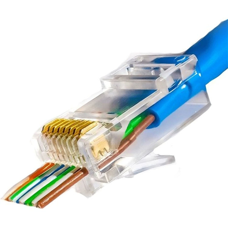سوکت شبکه CAT6 میان گذر ته باز