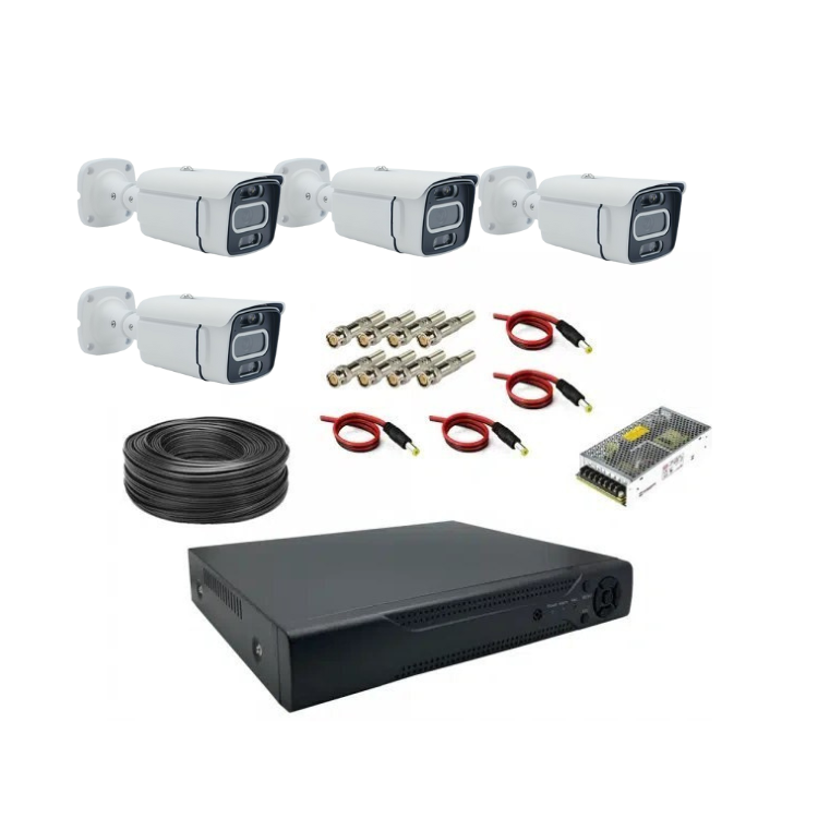 پکیج ۴ دوربین مداربسته فول اچ دی هوشمند ۴۵۲۲ با دید در شب