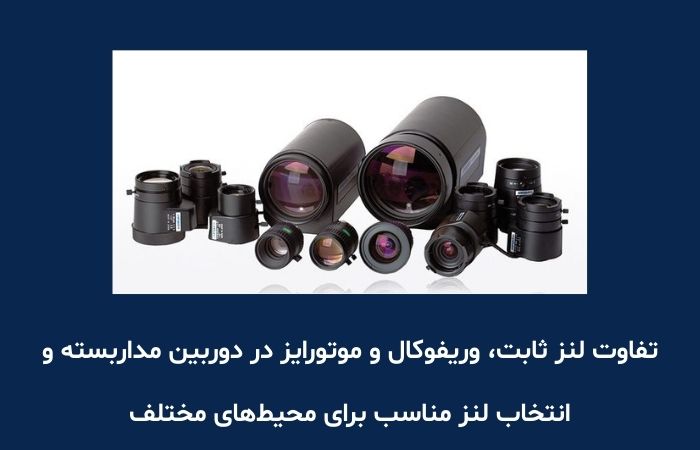 تفاوت لنز ثابت، وریفوکال و موتورایز در دوربین مداربسته و انتخاب لنز مناسب برای محیط‌های مختلف